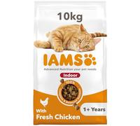IAMS Croquettes Premium pour chat d'intérieur Au thon 10 kg Sans OGM