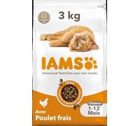 3kg IAMS for Vitality Kitten poulet - Croquettes pour chaton