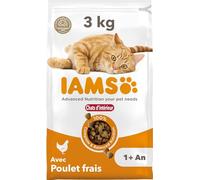 IAMS Advanced Nutrition - Croquettes Premium Pour Chat d'Intérieur - 100% Complètes et Equilibrées - Au thon - Sans OGM Colorants Arômes Artificiels - Sac refermable 3 kg