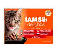 IAMS Cat Delights Adult All Breeds Ocean Fish In Jelly Pouch 12 x 85 g
