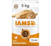 IAMS Nourriture sèche complète pour chat senior 7+ poulet 3 kg