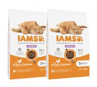 IAMS for Vitality pour les chats ayant des problèmes de boules de poils avec du poulet frais 20 kg (2 x 10 kg)