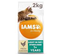 IAMS Nourriture pour chats stérilisée for Vitality - Nourriture sèche pour chats stérilisés/castrés à partir de 1 an avec du poulet frais, 2 kg (l'emballage peut varier)