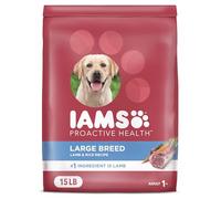 IAMS Nourriture sèche pour chiens adultes de grande race Recette d'agneau et de riz, sac de 15 lb