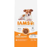 IAMS Nourriture sèche pour Chiots de Petite Taille et Moyenne avec Poulet Frais, 12 kg