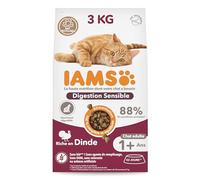 IAMS Sensitive Digestion Aliments secs pour Chats avec Dinde - Nourriture sèche pour Chats avec estomac Sensible à partir de 1 an, 3 kg