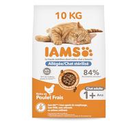 Iams Vitality - Croquettes Chats Stérilisés - Savoureuses Complètes Équilibrées - Favorise Croissance Et Vitalité - Au Poulet Frais – Sans OGM Colorant Arôme Artificiel - Sac Refermable 10kg
