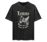 Ian Lemmy Kilminster Born Lose Live to Win Men's Summer Casual Wash Tee Tops Size XXL