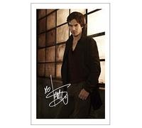 IAN Somerhalder Impression Photo signée 6 x 4 Pouces Signature pré-imprimée Vampire Diaries - Cadeau autographe de Damon Salvatore, Couleur, 6 x 4 Pouces 15,2 cm x 10,16 cm