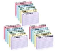 IANFAN Lot de 750 cartes d'index colorées, 7,6 x 12,7 cm, cartes d'index en spirale avec anneau, cartes flash lignées pour étudier les soins infirmiers, bureau, maison, liste de choses à faire, 5