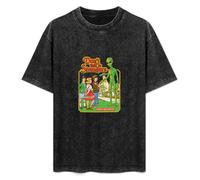 IANGXIAO Don't Talk to Strangers Black Printed Tee Graphic Top for Men T-Shirt Black S