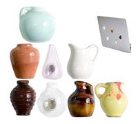 Ianpedes de vases - Aimants décoratifs pour tableau blanc | Aimants 3D durables et personnalisés pour réfrigérateur, autocollants magnétiques 3D pour vases de fleurs en céramique dans une poche