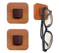 Ianulus 2 Pièces Porte Lunettes, Support Mural pour Lunettes de Soleil, Soleil Porte Lunettes Mural, Bois Porte Lunette Mur Sans Perçage, pour DéCoration Maison Chambre à Coucher et du Salon (Marron)