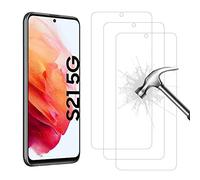 IAOYI 3-Pièces Protection écran pour Samsung Galaxy S21 Verre trempé, HD Full Coverage Premium Film, 9H Dureté, sans Bulles, Anti-Rayures, Ultra Clair Protection Verre Trempé pour Samsung S21 5G