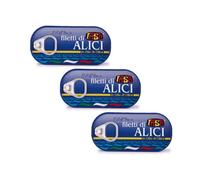 Iasa® | Filets d'anchois à l'huile d'olive - 3 x 45 Gr Poids Net | Anchois en conserve à l'huile