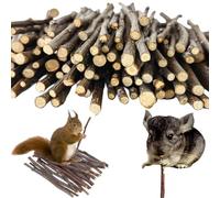 IATAHI Bâtonnets à Mâcher pour Animaux de Compagnie, Branche de Pomme Molaire, Jouet pour Chinchilla, Cobaye, Hamster, Lapin