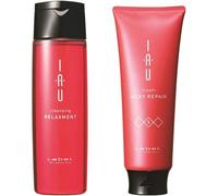 Iau Cleansing Relaxment Hair Shampoo 200ml & Iau Silky Repair Hair Treatment 200ml Set (Green Tea Set)[Z3996]
