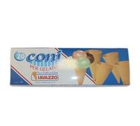 Iavazzo Petits cônes pour glace en gaufrette emballés dans une boîte hauteur 12 cm, pour glacier PZ 20