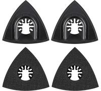 IAWAN-4Pcs Delta Patin de Ponçage 80mm Multi-outil Accessoires pour Patin de Fixation, Lame à Multi Outil, Accessoires Outil Oscillant pour Worx Mikita Dewalt Power Tool, Worx Tool, Bosch Multi Outil