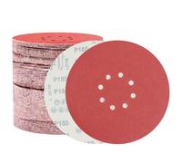 IAWAN-Disques de Ponçage Papier Abrasifs 225mm.8 trous, 60pcs.Disques abrasifs perforés ¿auto-agrippant,Grain 10 X P40/60/100/120/180/240 autoadhésif pour ponceuse girafe/ponceuses de murs et de plaf