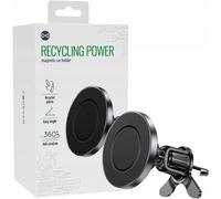 Iawan-Forever Recycling Support Magnétique Pour Grille De Ventilation - Écologique, Compact, Rotation À 360°, Aimant Puissant, Universel Pour Smartphones, Noir