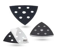 IAWAN-Kit d'accessoires pour ponceuse delta - 3 compartiments - Support de protection - Disque auto-agrippant autocollant de rechange pour plaque abrasive 93 x 93 x 93 mm - 6 trous