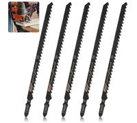 IAWAN-Lames de scie sauteuse T744D Professionnelles de 180 mm 5pcs Lame scie sauteuse Speed, pour Bois tendre matériaux épais Accessoire Les Tubes en Plastique, Compatible avec Bosch, Metabo etc