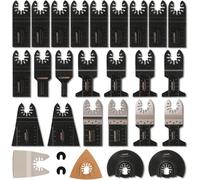 IAWAN-Outil Multifonction Saw Blades Accessoires Kit, 28 Pcs Oscillants Lame de scie universelle pour Fein Multimaster, Dremel, Bosch, Makita, Dewalt et plus encore