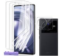 Iawan-Protection Pour Vivo X80 Pro Protecteur D'écran Film Tpu Non-Verre 3 Pcs Et Vivo X80 Pro Verre Trempé Protection D'objectif 1 Pcs. Haute Définition Protection Pour Vivo X80 Pro
