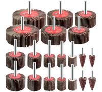 IAWAN-Roue Abrasive 20PCS Grain 80 Disque a lamelle pour Brosse Poncage Perceuse Accessoires Polissage Bois Metal