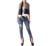 iB-iP Femme Chaud Léopard Franges Grande Écharpe Châle Animal Écharpe, Taille: Taille unique, Blanc cassé