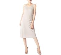 iB-iP Femme Modal Confortable Genou Droit Fond De Robe, Taille: L, Cool Gris