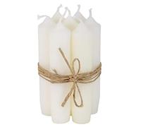IB Laursen - Lot de 6 bougies courtes - Blanc - Durée de combustion : 4,5 heures