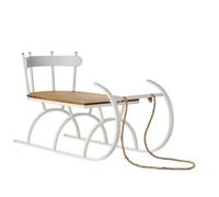 IB Laursen Luge décorative - Bois - Blanc - Dimensions : 33 x 45 x 78 cm