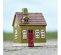 IB Laursen Maison f/bougie chauffe-plat My Home Town fenêtre de toit porte rouge