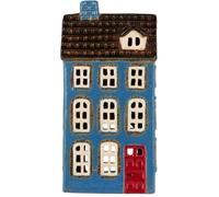 IB Laursen Maison f/bougie chauffe-plat My Home Town porte rouge, B : 7,5 H : 20,5 L : 10