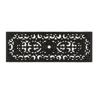 Ib Laursen Paillasson en caoutchouc Filigran étroit noir 75x25 cm