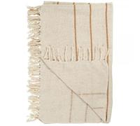 IB Laursen Plaid naturel avec rayures marron, B : 130 L : 160
