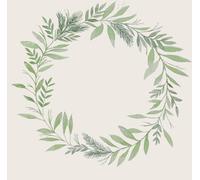 IB Laursen Serviettes Couronne Verte - Lot de 20 - 1 kit