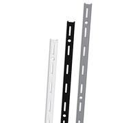 IB-Style - 2 pièces des Rail Murale | pour système à 1 rangée avec la Grille de 50 mm| 5 Dimensions | Longueur 200 cm Blanc de Support d'étagères de Charges Lourdes 2 m Fait de Acier - Blanc