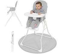 IB STYLE Chaise Haute Bébé Leno - Siége Enfant Pliable & Evolutive, Table à Manger Amovible & Réglable, Repose-Pieds, Nettoyage Facile, Harnais de Sécurité à 5 points, de 6 mois - 3 ans (15 Kg), Gris