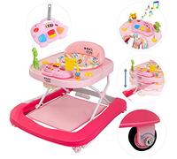 ib style® DINO trotteur bébé|babywalker | Son & lumière | Certifié EN 1273:2020 |Rose