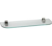 IB-Style - étagère Murale en Verre | 16 Variations | 900 x 200 x 6 mm Clair + Clips Bagi Acier Inoxydable