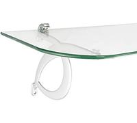 ib style® Étagère murale en verre |6mm | incl. Clip ELLIS argenté| 6 diménsions | 2 designs | clair | 40 x 30 cm
