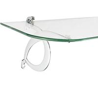 ib style® Étagère murale en verre |6mm | incl. Clip ELLIS chromé | 6 diménsions | 2 designs | clair | 90 x 20 cm