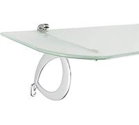 ib style® Étagère murale en verre |6mm | incl. Clip ELLIS chromé | 6 diménsions | 2 designs | satiné | 40 x 30 cm