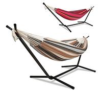 ib style®Kalani Hamac de Jardin | avec Cadre | Capacité de Charge: 200kg | 2 Couleurs différentes | Cappuccino