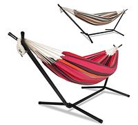 ib style®Kalani Hamac de Jardin | avec Cadre | Capacité de Charge: 200kg | 2 Couleurs différentes | Rouge