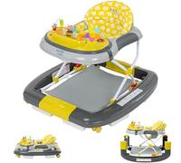 ib style® Little World TROTTEUR Bébé|3 fonctions| Balançoire | Son et lumière| Certifié EN 1273:2020 | Vert-gris
