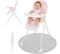 IB STYLE Siège bébé Leno - Chaise Haute pour Enfants, Léger (4,2 Kg) et Ultra Compact, Repose-Pieds, Réglable et Evolutive, Portable, Facile à Nettoyer, de 6 mois jusqu’à 3 ans (15 Kg), Rose